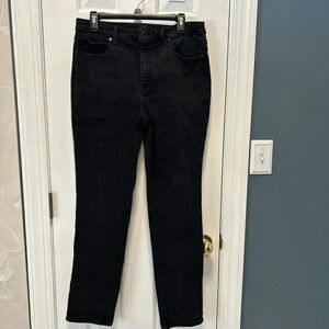 Talbots Black Straight Leg‎ Stretch High Rise Casual Jeans Size 12